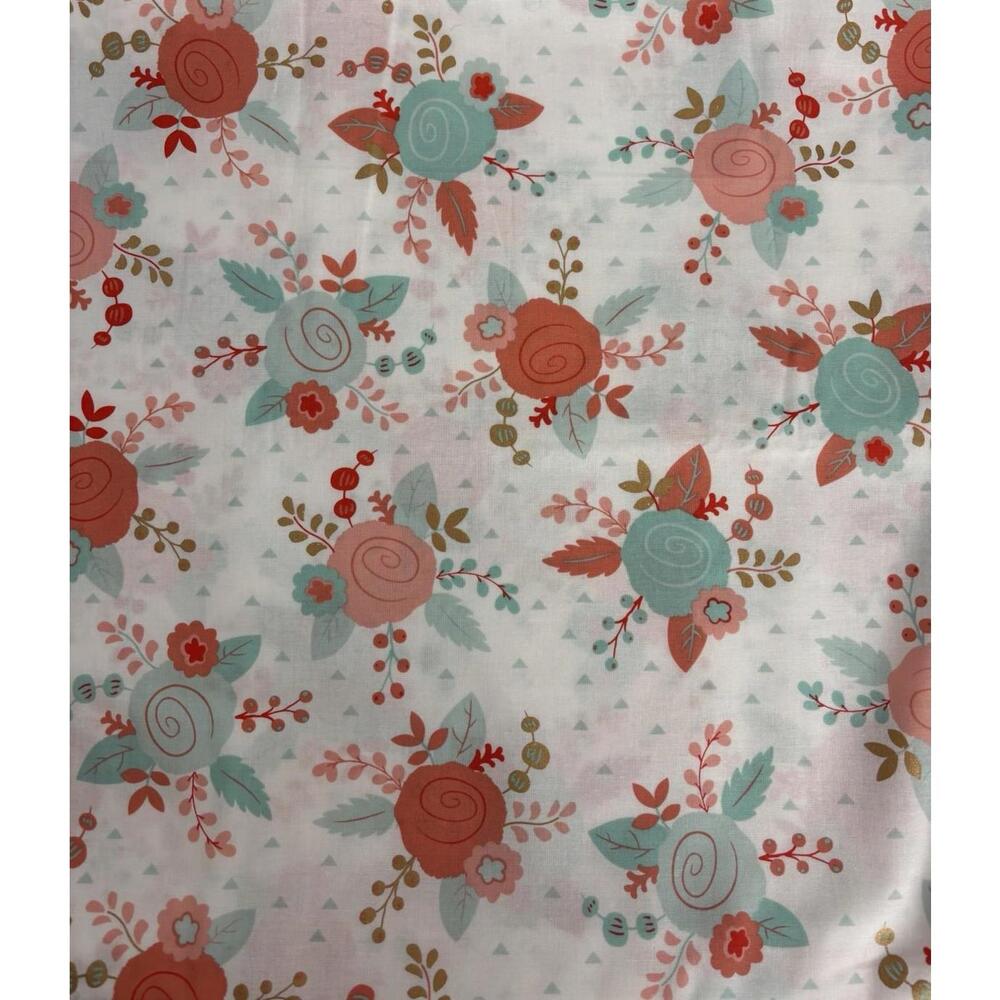 Brother Sister‎ Design Studios Flowers Blue Orange 1594